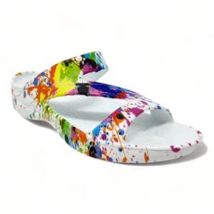 Dawgs Women's PAW Print Z Sandals - Artist Palette