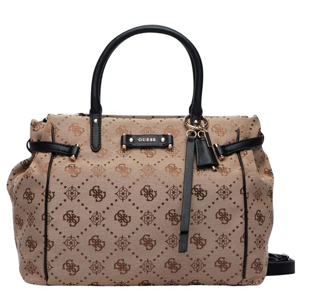 bolsos-guess-dorothy-girlfriend-satchel-hwjp22-31060-latte-logo-black
